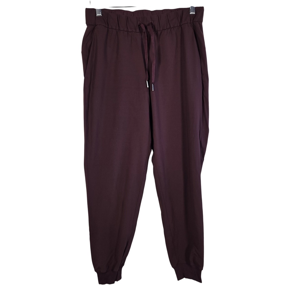 Lululemon On The Fly Jogger Women 8 Plum Drawstring Casual Athleisure Activewear